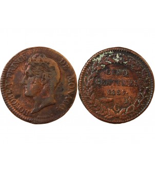 MONACO, HONORE V - 5 CENTIMES 1837 MC Petite tête 2