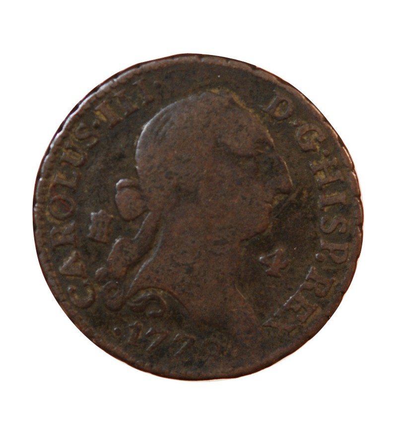 ESPAGNE, CHARLES III - 4 MARAVEDIS 1779 SEGOVIE