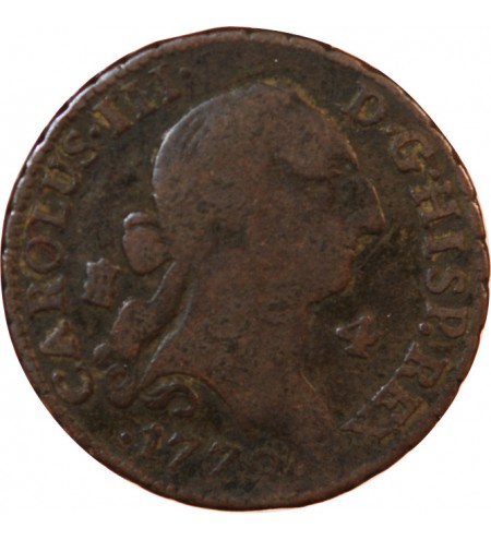 ESPAGNE, CHARLES III - 4 MARAVEDIS 1779 SEGOVIE