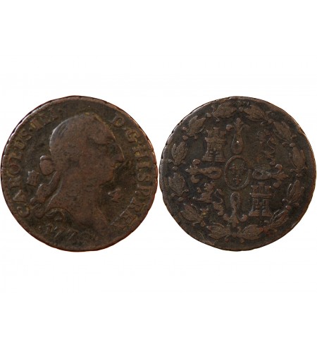 ESPAGNE, CHARLES III - 4 MARAVEDIS 1779 SEGOVIE