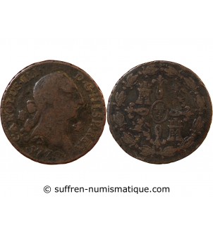 ESPAGNE, CHARLES III - 4 MARAVEDIS 1779 SEGOVIE