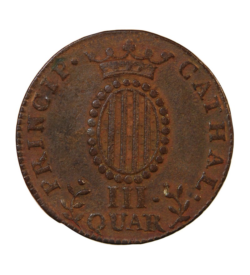 CATALOGNE, FERDINAND VII - 3 QUARTOS 1812