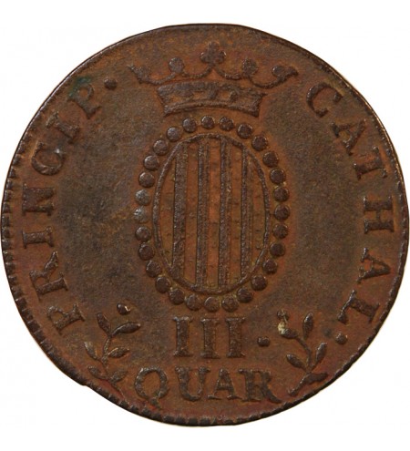 CATALOGNE, FERDINAND VII - 3 QUARTOS 1812