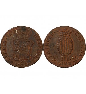 CATALOGNE, FERDINAND VII - 3 QUARTOS 1812 2
