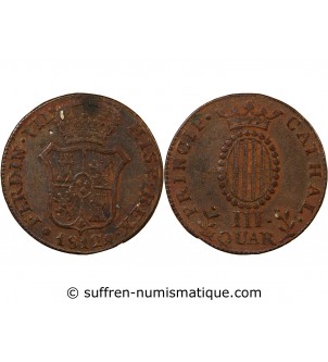 CATALOGNE, FERDINAND VII - 3 QUARTOS 1812