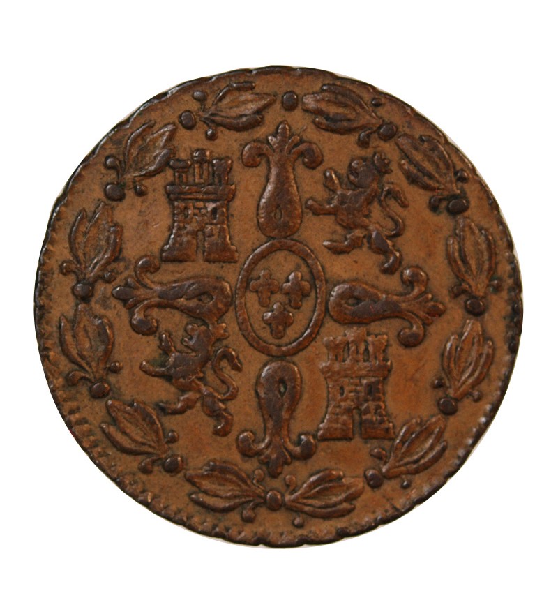 ESPAGNE, FERDINAND VII - 4 MARAVEDIS 1825 SEGOVIE