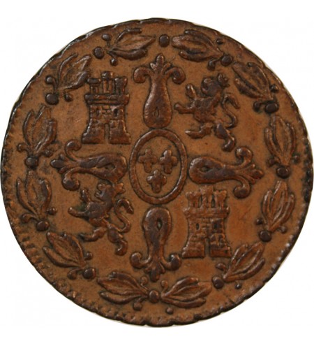 ESPAGNE, FERDINAND VII - 4 MARAVEDIS 1825 SEGOVIE