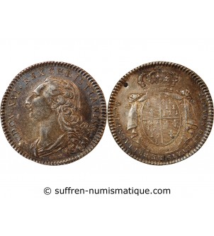 ETATS DE BRETAGNE, LOUIS XVI – JETON ARGENT 1778 RENNES Daniel 126