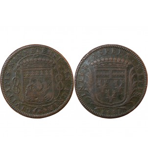 MAIRE DE NANTES, LOUIS MACÉ, SIEUR DE LA ROCHE – JETON 1663 F.8871 2