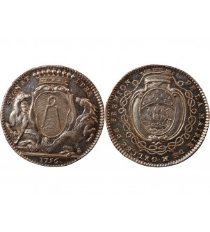 MAIRE DE NANTES, JEAN-BAPTISTE GELLÉE DE PREMION – JETON ARGENT 1756 2