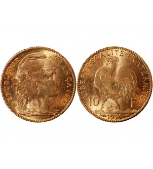 MARIANNE, COQ - 10 FRANCS OR 1914 2