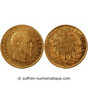 NAPOLEON III - 5 FRANCS OR 1857 A PARIS