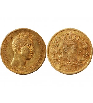 CHARLES X﻿ - 40 FRANCS OR 1830 A PARIS﻿ 2