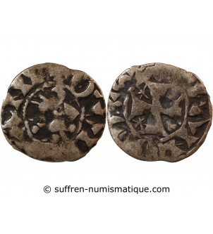 DUCHÉ DE BRETAGNE, ETIENNE Ier - DENIER ARGENT 1093 / 1138 GUINGAMP