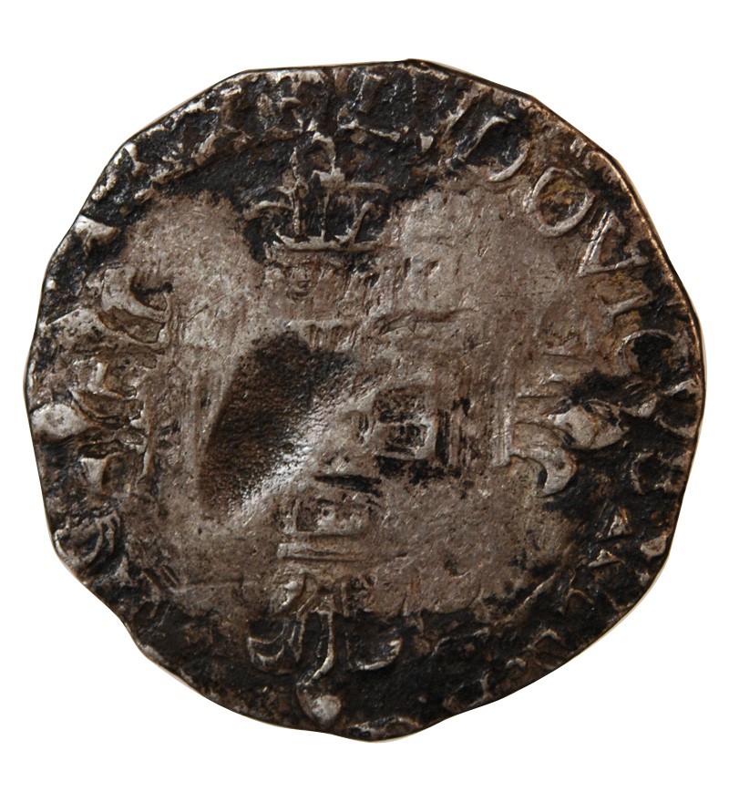 LOUIS XIII - 1/8 ECU ARGENT DE BEARN DATE ILLISIBLE