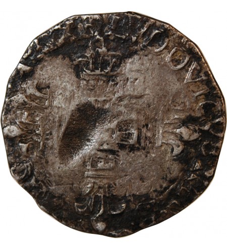 LOUIS XIII - 1/8 ECU ARGENT DE BEARN DATE ILLISIBLE