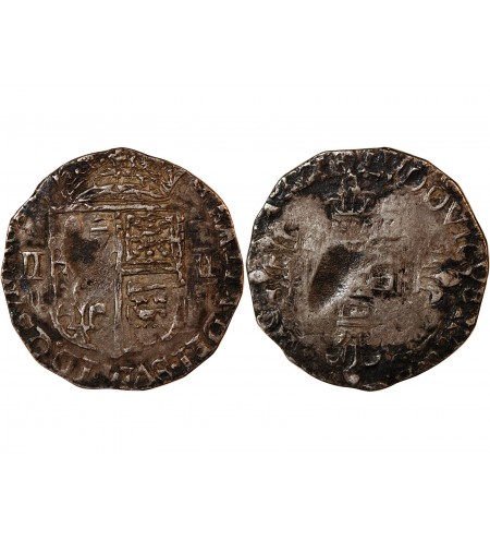 LOUIS XIII - 1/8 ECU ARGENT DE BEARN DATE ILLISIBLE