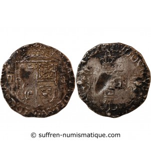 LOUIS XIII - 1/8 ECU ARGENT DE BEARN DATE ILLISIBLE