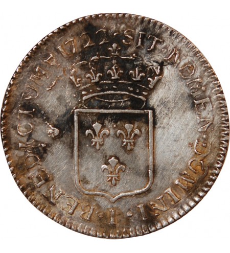 LOUIS XV﻿ - 1/3 ECU DE FRANCE 1722 I LIMOGES - Réformation
