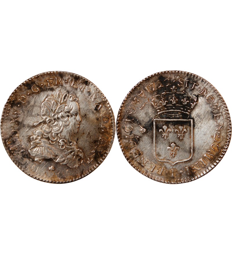LOUIS XV﻿ - 1/3 ECU DE FRANCE 1722 I LIMOGES - Réformation