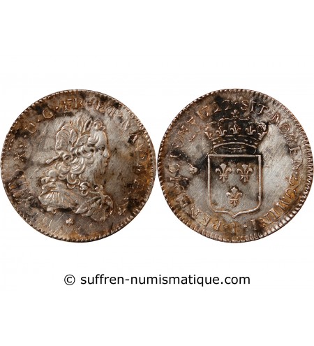 LOUIS XV﻿ - 1/3 ECU DE FRANCE 1722 I LIMOGES - Réformation