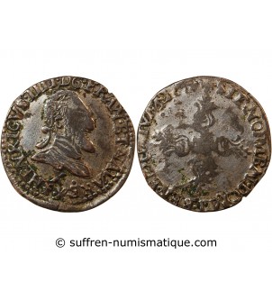 HENRI IV﻿ - 1/2 FRANC ARGENT AU TYPE D'AMIENS DATE ILLISIBLE
