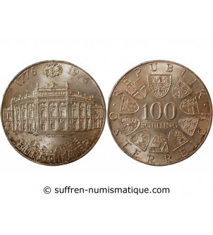 AUTRICHE, BURGTHEATER - 100 SCHILLING ARGENT 1976