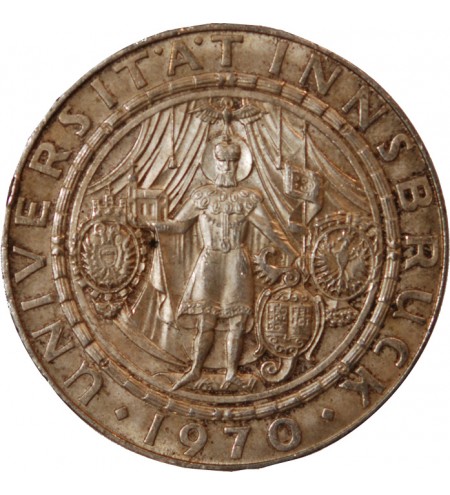AUTRICHE, UNIVERSITE INNSBRUCK - 50 SCHILLING ARGENT 1970