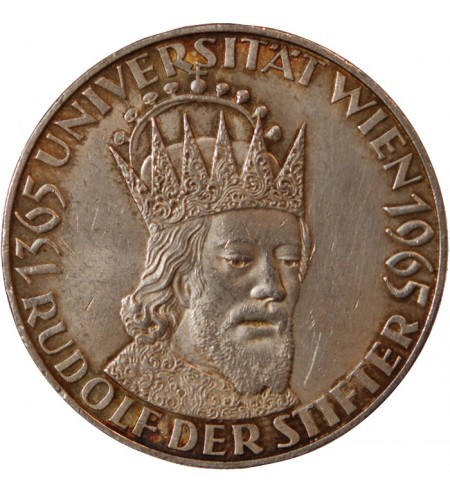 AUTRICHE, UNIVERSITE DE VIENNE - 50 SCHILLING ARGENT 1965