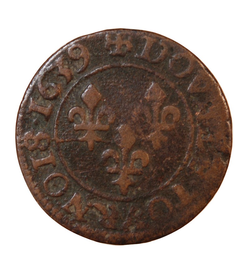 LOUIS XIII - DOUBLE TOURNOIS 1639 E TOURS