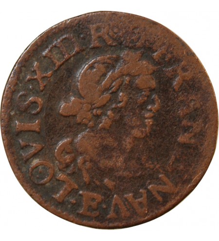 LOUIS XIII - DOUBLE TOURNOIS 1639 E TOURS