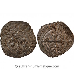 CHARLES VI﻿ LE FOU - GROS DIT "FLORETTE" 1380 /1422 ATELIER INDÉTERMINÉ