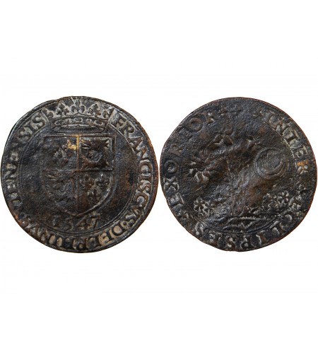 DAUPHINÉ, FRANÇOIS II – JETON 1547 RARE