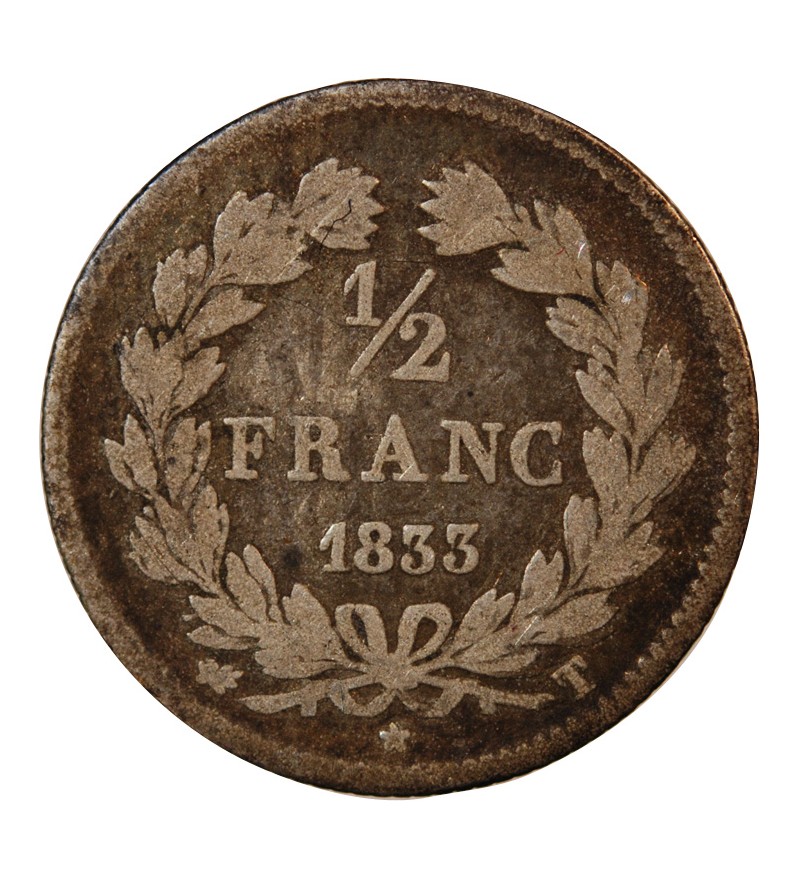 LOUIS-PHILIPPE﻿ Ier - 1/2 FRANC ARGENT 1832 A PARIS