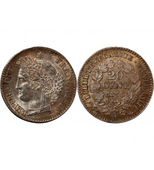 CERES - 20 CENTIMES ARGENT 1850 A PARIS 2