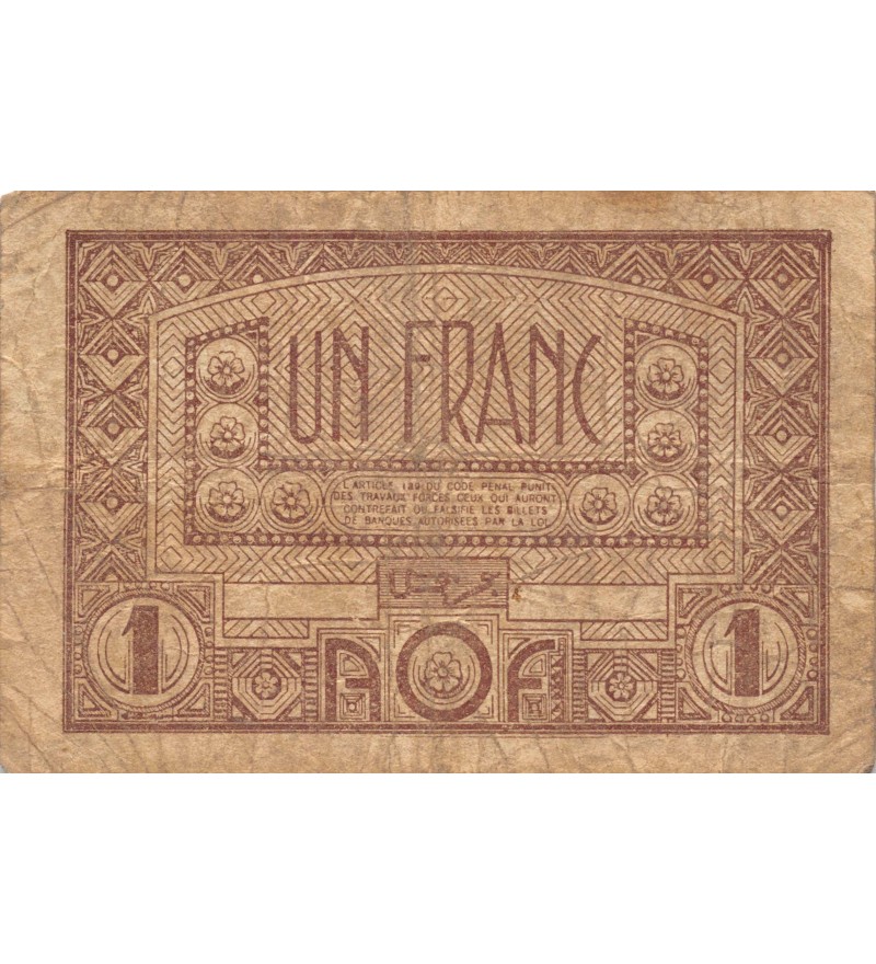 BANQUE OCCIDENTALE FRANÇAISE - 1 FRANC 1944