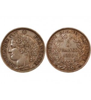 CERES - 5 FRANCS ARGENT 1850 A PARIS 2