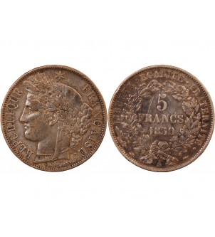 CERES - 5 FRANCS ARGENT 1850 A PARIS 2