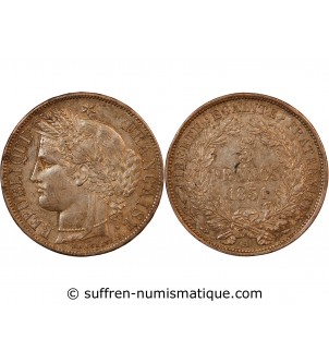CERES - 5 FRANCS ARGENT 1851 A PARIS
