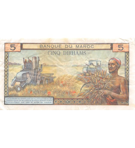 BANQUE DU MAROC - 5 FRANCS 1968