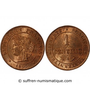 CERES - 1 CENTIME 1897 A PARIS