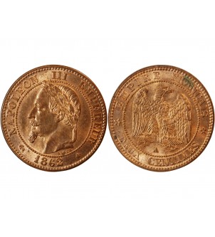 NAPOLEON III - 2 CENTIMES 1862 A PARIS 2