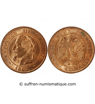 NAPOLEON III - 2 CENTIMES 1862 A PARIS