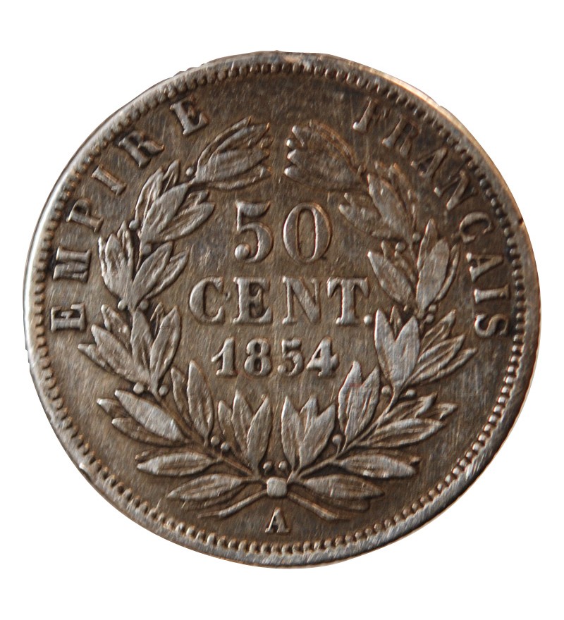 NAPOLEON III - 50 CENTIMES ARGENT 1854 A PARIS