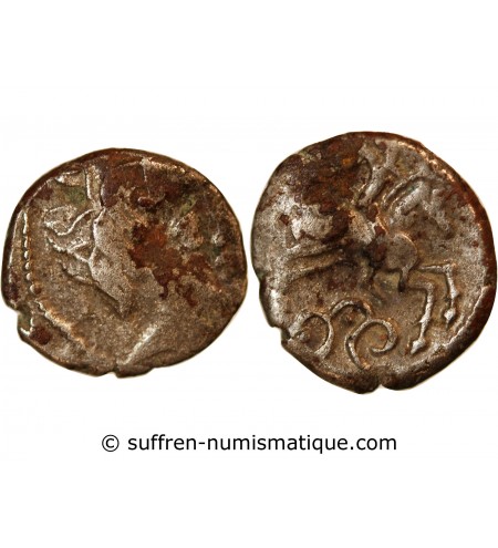 PICTONS, REGION DE POITIERS - DRACHME AU CAVALIER AILÉ