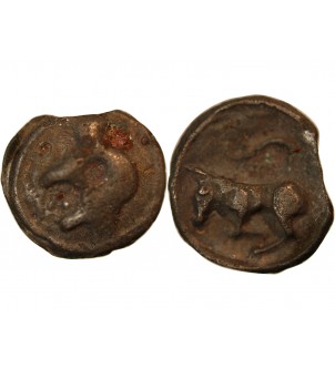 TURONS, RÉGION DE TOURAINE - POTIN À LA TÊTE DIABOLIQUE 80 / 50 AV JC 2