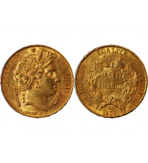 CERES ﻿- 20 FRANCS OR 1851 A PARIS﻿ 2