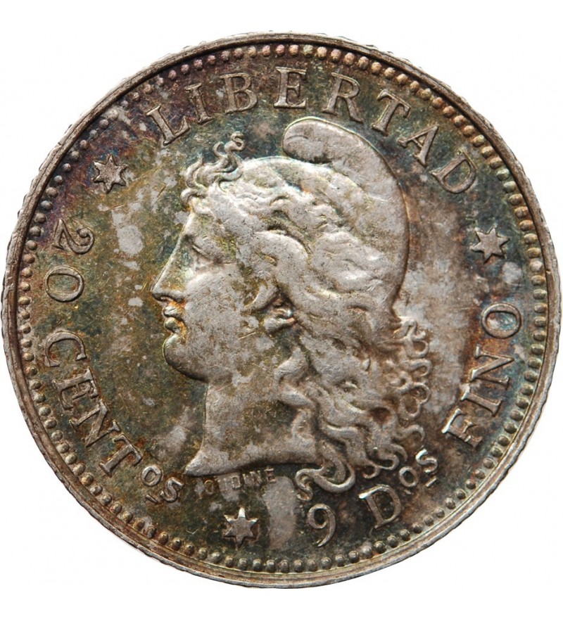 ARGENTINE - 20 CENTAVOS ARGENT 1882﻿