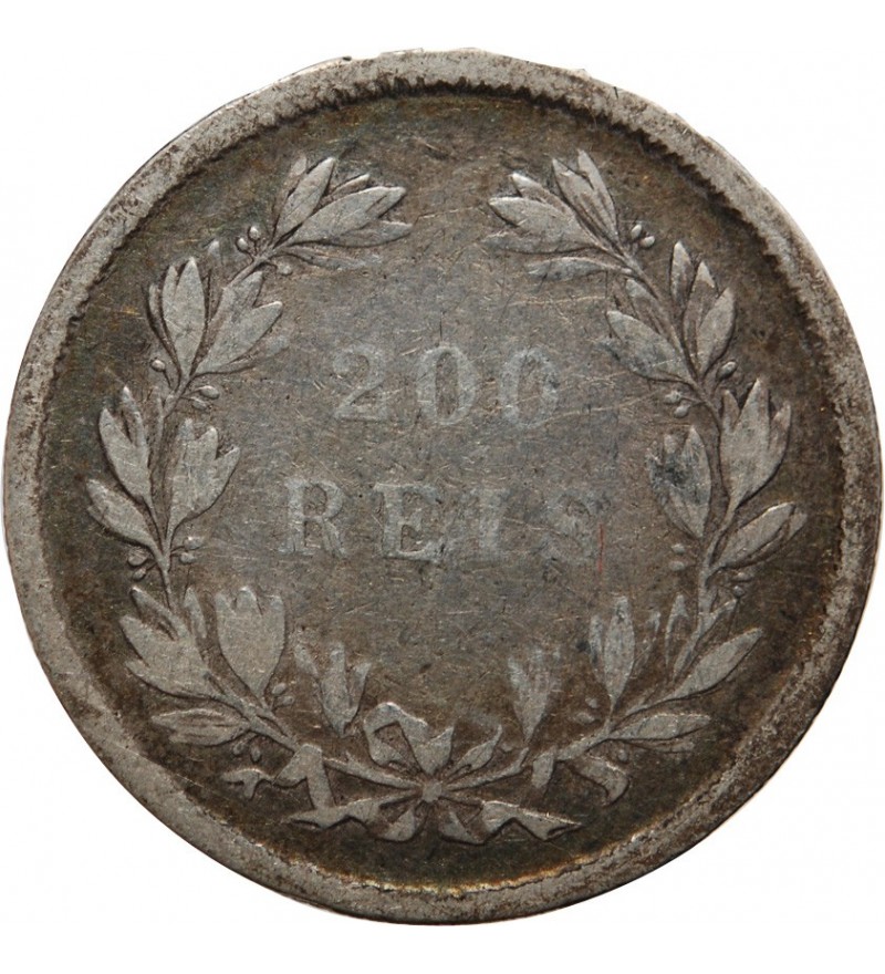 PORTUGAL - LUIZ Ier 200 REIS ARGENT 1862
