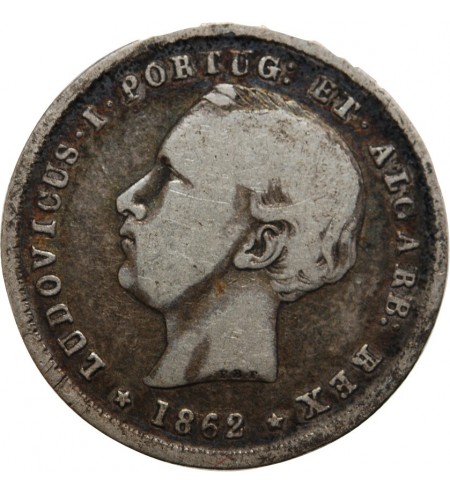 PORTUGAL - LUIZ Ier 200 REIS ARGENT 1862